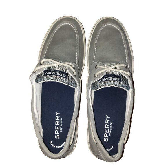 Sperry Halyard 2 Men\'s Boat shoes Casual Two Eye Lace Up Shoes Gray Size 13 NEW